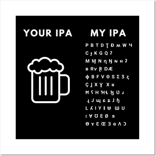 IPA Beer Alphabet Funny Desing Posters and Art